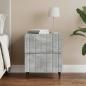 Preview: ARDEBO.de - Nachttisch Betongrau 43 x 34,5 x 49,5 cm Holzwerkstoff