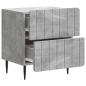 Preview: Nachttisch Betongrau 43 x 34,5 x 49,5 cm Holzwerkstoff