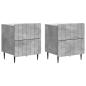 Preview: Nachttisch 2 Stk. Betongrau 43 x 34,5 x 49,5 cm Holzwerkstoff