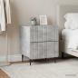 Preview: Nachttisch 2 Stk. Betongrau 43 x 34,5 x 49,5 cm Holzwerkstoff