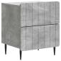 Preview: Nachttisch 2 Stk. Betongrau 43 x 34,5 x 49,5 cm Holzwerkstoff