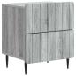 Preview: Nachttisch Sonoma-Grau 43 x 34,5 x 49,5 cm Holzwerkstoff