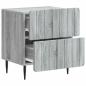 Preview: Nachttisch Sonoma-Grau 43 x 34,5 x 49,5 cm Holzwerkstoff