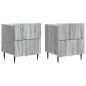 Preview: Nachttisch 2 Stk. Sonoma-Grau 43 x 34,5 x 49,5 cm Holzwerkstoff