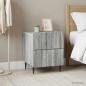 Preview: Nachttisch 2 Stk. Sonoma-Grau 43 x 34,5 x 49,5 cm Holzwerkstoff