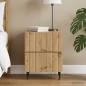 Preview: ARDEBO.de - Nachttisch Artisan-Eiche 43 x 34,5 x 49,5 cm Holzwerkstoff