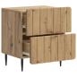 Preview: Nachttisch Artisan-Eiche 43 x 34,5 x 49,5 cm Holzwerkstoff