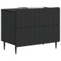 Preview: Nachttisch Schwarz 62 x 34,5 x 49,5 cm Holzwerkstoff