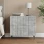 Preview: ARDEBO.de - Nachttisch Betongrau 62 x 34,5 x 49,5 cm Holzwerkstoff