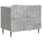 Preview: Nachttisch Betongrau 62 x 34,5 x 49,5 cm Holzwerkstoff