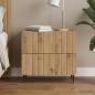 Preview: ARDEBO.de - Nachttisch Artisan-Eiche 62 x 34,5 x 49,5 cm Holzwerkstoff
