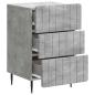 Preview: Nachttisch Betongrau 43 x 41 x 68 cm Holzwerkstoff