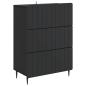 Preview: Schubladenschrank 66 x 34,5 x 92 cm Holzwerkstoff Schwarz