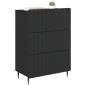 Preview: Schubladenschrank 66 x 34,5 x 92 cm Holzwerkstoff Schwarz