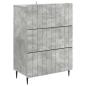 Preview: Schubladenschrank 66 x 34,5 x 92 cm Holzwerkstoff Betongrau