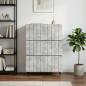 Preview: Schubladenschrank 66 x 34,5 x 92 cm Holzwerkstoff Betongrau