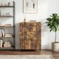 Preview: ARDEBO.de - Schubladenschrank 66 x 34,5 x 92 cm Holzwerkstoff Räuchereiche