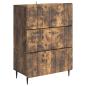 Preview: Schubladenschrank 66 x 34,5 x 92 cm Holzwerkstoff Räuchereiche