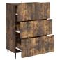 Preview: Schubladenschrank 66 x 34,5 x 92 cm Holzwerkstoff Räuchereiche