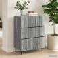 Preview: ARDEBO.de - Schubladenschrank 66 x 34,5 x 92 cm Holzwerkstoff Sonoma-Grau