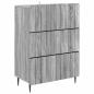 Preview: Schubladenschrank 66 x 34,5 x 92 cm Holzwerkstoff Sonoma-Grau