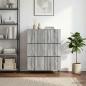 Preview: Schubladenschrank 66 x 34,5 x 92 cm Holzwerkstoff Sonoma-Grau
