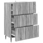 Preview: Schubladenschrank 66 x 34,5 x 92 cm Holzwerkstoff Sonoma-Grau