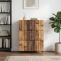 Preview: ARDEBO.de - Schubladenschrank 66 x 34,5 x 92 cm Holzwerkstoff Altholz