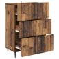 Preview: Schubladenschrank 66 x 34,5 x 92 cm Holzwerkstoff Altholz