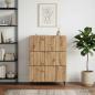 Preview: ARDEBO.de - Schubladenschrank 66 x 34,5 x 92 cm Holzwerkstoff Artisan-Eiche