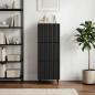Preview: ARDEBO.de - Schubladenschrank 33 x 34,5 x 92 cm Holzwerkstoff Schwarz