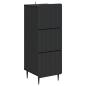 Preview: Schubladenschrank 33 x 34,5 x 92 cm Holzwerkstoff Schwarz