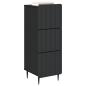 Preview: Schubladenschrank 33 x 34,5 x 92 cm Holzwerkstoff Schwarz