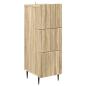 Preview: Schubladenschrank 33 x 34,5 x 92 cm Holzwerkstoff Sonoma-Eiche