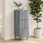 Preview: ARDEBO.de - Schubladenschrank 33 x 34,5 x 92 cm Holzwerkstoff Sonoma-Grau