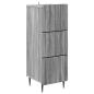 Preview: Schubladenschrank 33 x 34,5 x 92 cm Holzwerkstoff Sonoma-Grau
