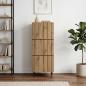 Preview: ARDEBO.de - Schubladenschrank 33 x 34,5 x 92 cm Holzwerkstoff Artisan-Eiche