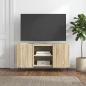 Preview: ARDEBO.de - TV-Schränk 102 x 34,5 x 52 cm Sonoma-Eiche Holzwerkstoff
