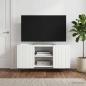 Preview: ARDEBO.de - TV-Schränk 102 x 34,5 x 52 cm Hochglanz Weiß Holzwerkstoff
