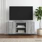 Preview: ARDEBO.de - TV-Schränk 102 x 34,5 x 52 cm Sonoma-Grau Holzwerkstoff