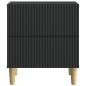 Preview: Nachttisch Schwarz 43 x 34,5 x 48 cm Holzwerkstoff