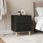 Preview: Nachttisch 2 Stk. Schwarz 43 x 34,5 x 48 cm Holzwerkstoff