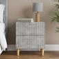 Preview: ARDEBO.de - Nachttisch Betongrau 43 x 34,5 x 48 cm Holzwerkstoff