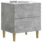 Preview: Nachttisch Betongrau 43 x 34,5 x 48 cm Holzwerkstoff