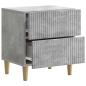 Preview: Nachttisch Betongrau 43 x 34,5 x 48 cm Holzwerkstoff