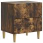Preview: Nachttisch 2 Stk. Räuchereiche 43 x 34,5 x 48 cm Holzwerkstoff