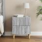 Preview: ARDEBO.de - Nachttisch Sonoma-Grau 43 x 34,5 x 48 cm Holzwerkstoff