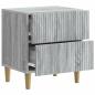 Preview: Nachttisch Sonoma-Grau 43 x 34,5 x 48 cm Holzwerkstoff