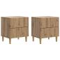 Preview: Nachttisch 2 stk. Artisan-Eiche 43 x 34,5 x 48 cm Holzwerkstoff