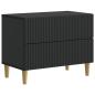Preview: Nachttisch Schwarz 62 x 34,5 x 48 cm Holzwerkstoff